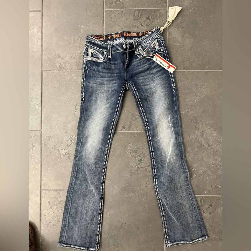 Rock Revival Women's Faded Blue Boot Cut Jeans